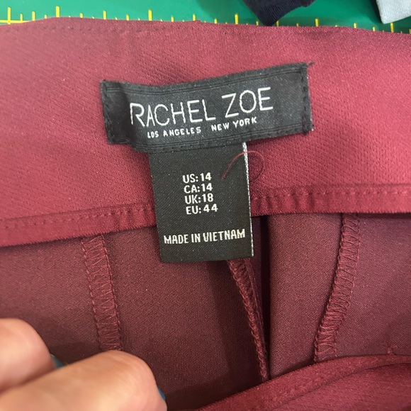 Rachel Zoe Pants - Rachel Zoe Wine Red Garment